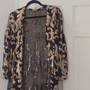 NEW Rose Gold Sequin Duster